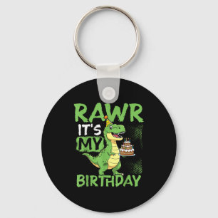 Rawr Det är min födelsedag Rolig T-Rex-fest  Nyckelring
