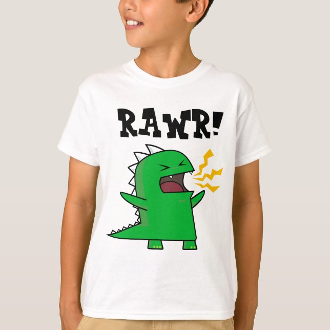 RAWR Dino - anpassade! T Shirt (Framsida)
