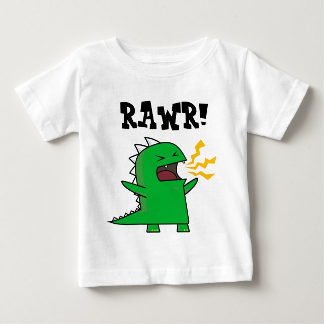 RAWR Dino - anpassade! T Shirt (Framsida)