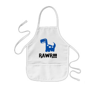 Rawr Dino blått Barnförkläde
