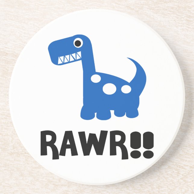 Rawr Dino Blue Underlägg Sandsten (Framsidan)