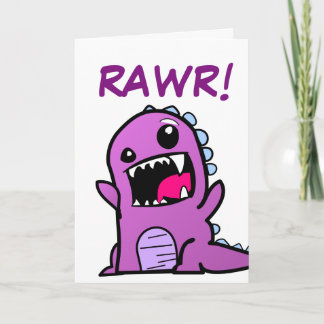 Rawr! Dinosaur Grattis på födelsedagen Card Kort