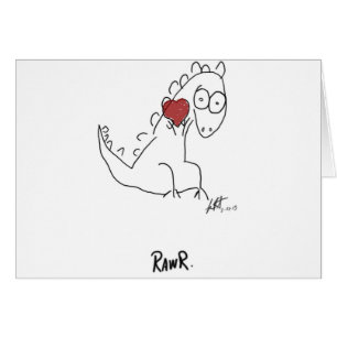 Rawr dinosaur! hälsningskort