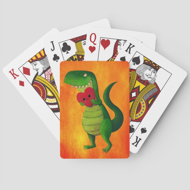 RAWR Dinosaur Kärlek Casinokort (Baksidan)