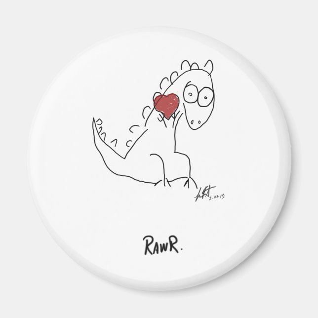 Rawr dinosaur! magnet (Framsidan)