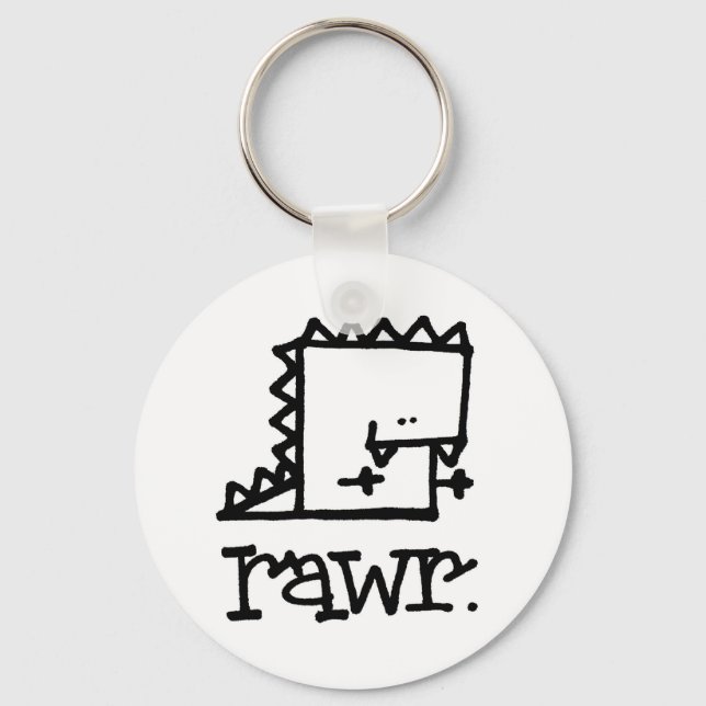 Rawr Dinosaur Meepple Keychain Nyckelring (Framsida)