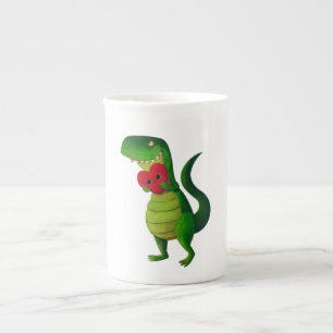 RAWR-Dinosaurkärlek Benporslin Mugg