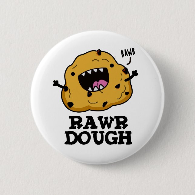 Rawr Dough Funny Food Pun Knapp (Framsida)