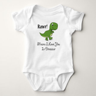 Rawr elak älskar jag dig i Dinosaur Tee Shirt