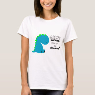 Rawr elak älskar jag dig i DINOSAURskjorta Tee Shirt