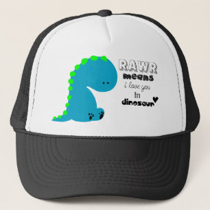 Rawr elak älskar jag dig i DINOSAURskjorta Truckerkeps