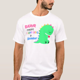 Rawr elak älskar jag dig i DINOSAURskjortan #2 T Shirt
