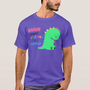 Rawr elak älskar jag dig i DINOSAURskjortan #3 T-shirt