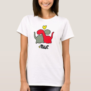 Rawr elak älskar jag dig i DinosaurT-tröja T Shirt