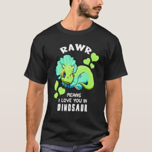 Rawr Elak I Kärlek du i dinosaur Baby Triceratops T Shirt