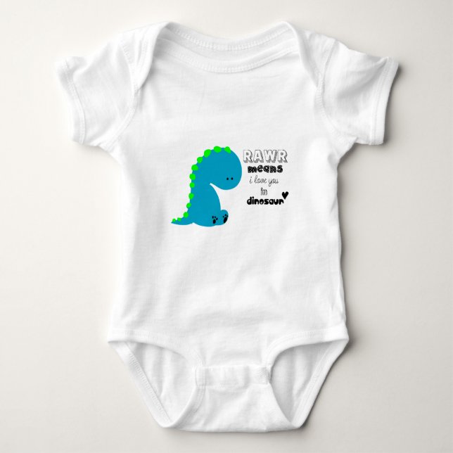 Rawr Elak I kärlek du i DINOSAUR-skjortan Tee (Framsida)