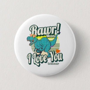 rawr! elak i kärlek i dinosaur knapp