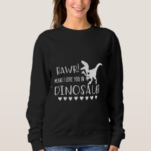 Rawr Elak Kärlek du i Dinosaur Funny Dinosaur Val T Shirt