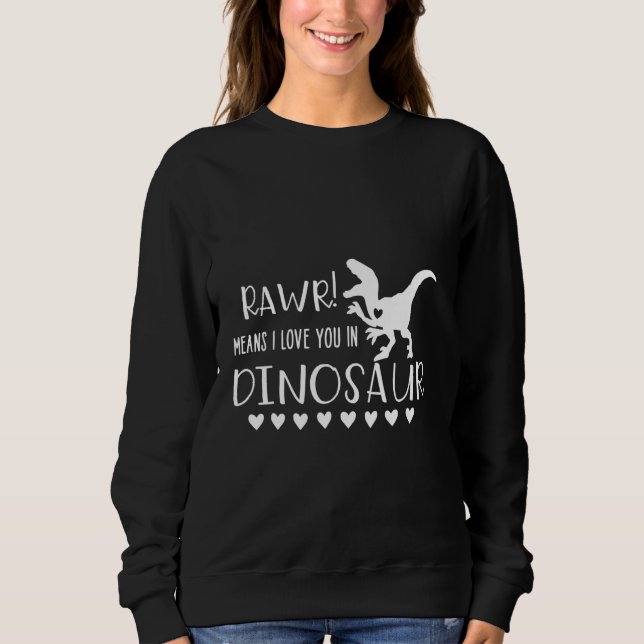 Rawr Elak Kärlek du i Dinosaur Funny Dinosaur Val T Shirt (Framsida)