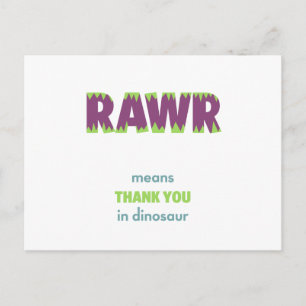 RAWR Elak-Tack i Dinosaur Vykort