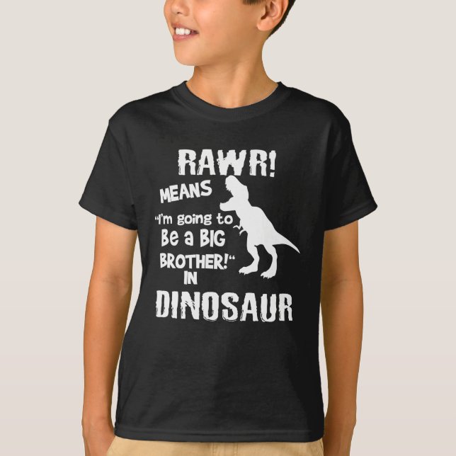 RAWR! Elaken kommer att bli en storebror i Dinosau T Shirt (Framsida)