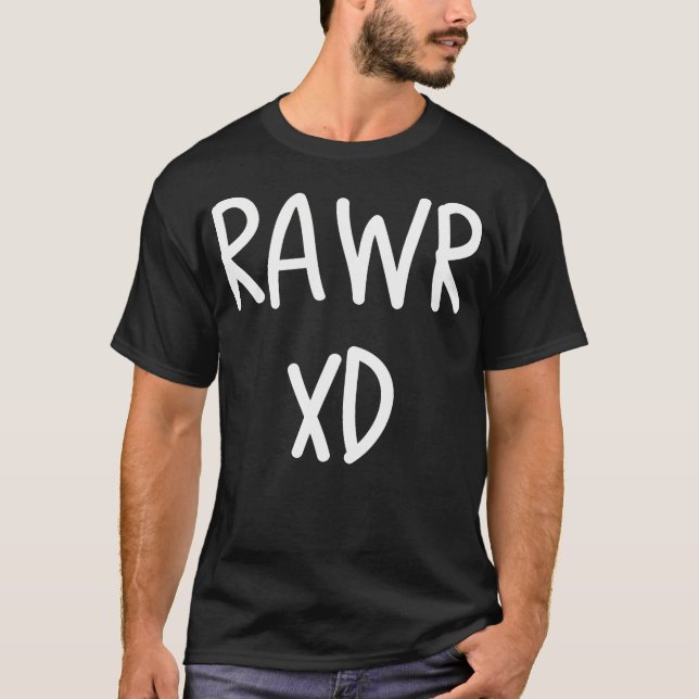 Rawr Emo Xd Scenester Scene Kid T Shirt (Framsida)