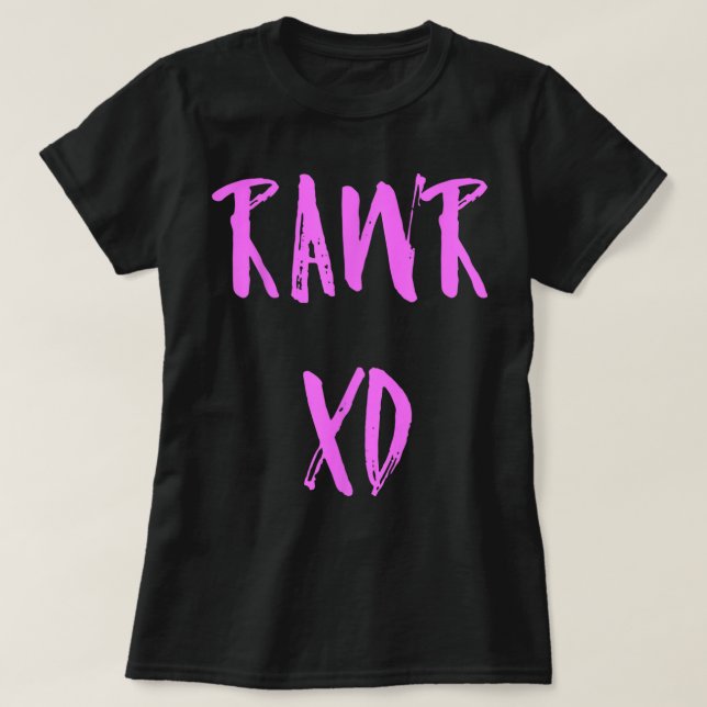 Rawr Emo XD Scenester Scene Kid T Shirt (Design framsida)