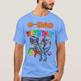 Rawr Gdad of the Birthday Boy Astronaut Riding Din T Shirt