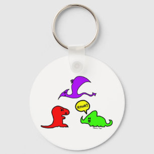 Rawr! Gulliga Dinosaurs Chibi behandla som ett Nyckelring