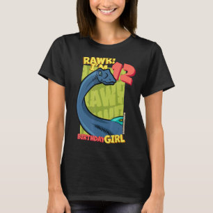 Rawr I är 12 födelsedagsflickor 12:e födelsedag Di T Shirt