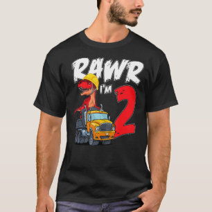Rawr I är 2:a födelsedagstidningen på Lastbil T Shirt