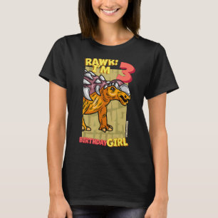 Rawr I är 3 födelsedagsflickor 3:e födelsedagen Di T Shirt