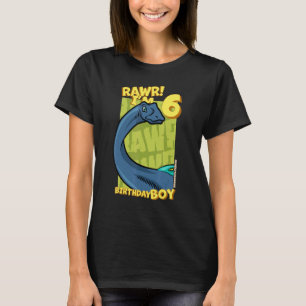 Rawr I är 6 födelsedagsboys 6e Birthday Dino Quaes T Shirt