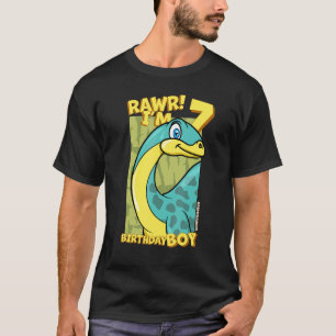 Rawr I är 7 Birthday Boys 7:e Birthday Dino Apatos T Shirt