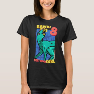 Rawr I är 8 födelsedagsflickor 8 födelsedagar Dino T Shirt