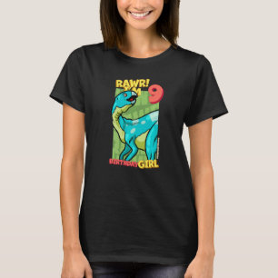 Rawr I är 9 födelsedagsflickor 9:e födelsedagen Di T Shirt