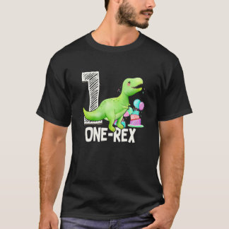 Rawr I är en Rex 1:a födelsedag 1 år gammal Dinosa T Shirt