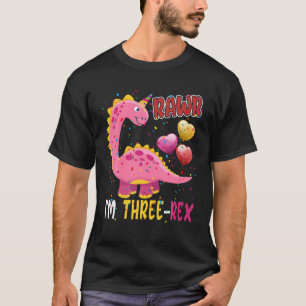 Rawr I är TreRex-funny 3-årsjubileum födelsedag 3 T Shirt