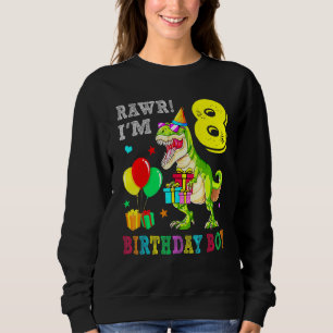 Rawr Im 8 Birthday Boy Dinosaur Födelsedagsfest T Shirt