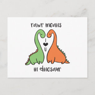 Rawr in Dinosaur Vykort