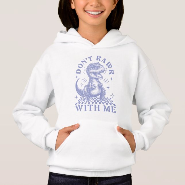 Rawr inte med mig - Dinosaur Retro T Shirt (Framsida)