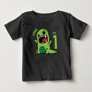 Rawr jag är 1, 1-års födelsedag Dinosaurie Tröja
