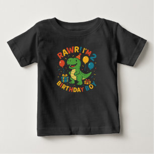 RAWR! Jag är 2 – Söt dinosaurie födelsedags T-shir T Shirt