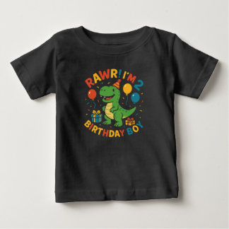 RAWR! Jag är 2 – Söt dinosaurie födelsedags T-shir T Shirt