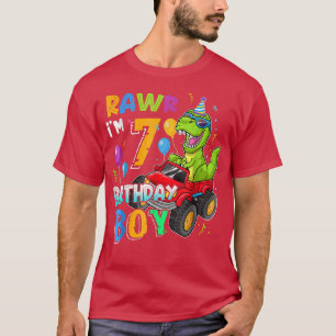 Rawr jag är 7:e Birthday Boy 7-åring T Shirt