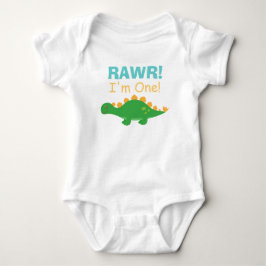 Rawr, jag är en, söt dinosaurie för bebisar t-shirt