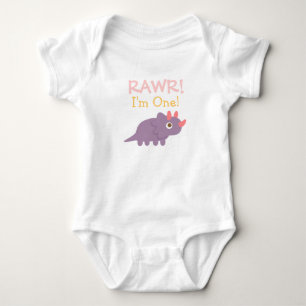 Rawr, jag är en söt lila Triceratops-dinosaurie Tee Shirt