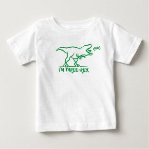 Rawr jag är tre -Rex 3-års födelsedag Dinosaurie T Shirt