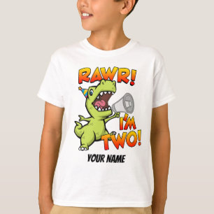 Rawr jag är två Dinosaur T Shirt