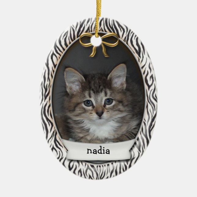 Rawr! Kattunge Första jul Black Animal Rand Julgransprydnad Keramik (Framsidan)